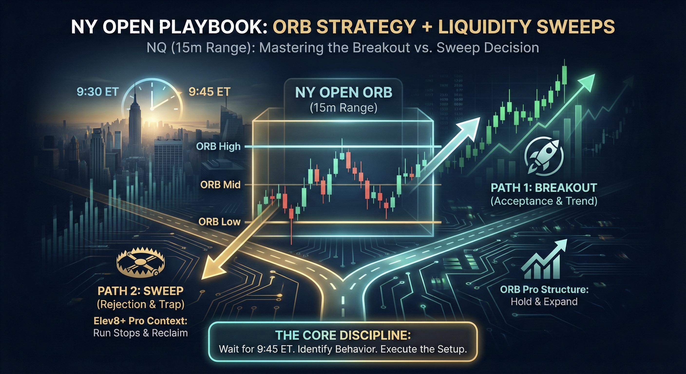 NY Open 15m ORB Strategy for NQ: Breakouts vs Sweeps